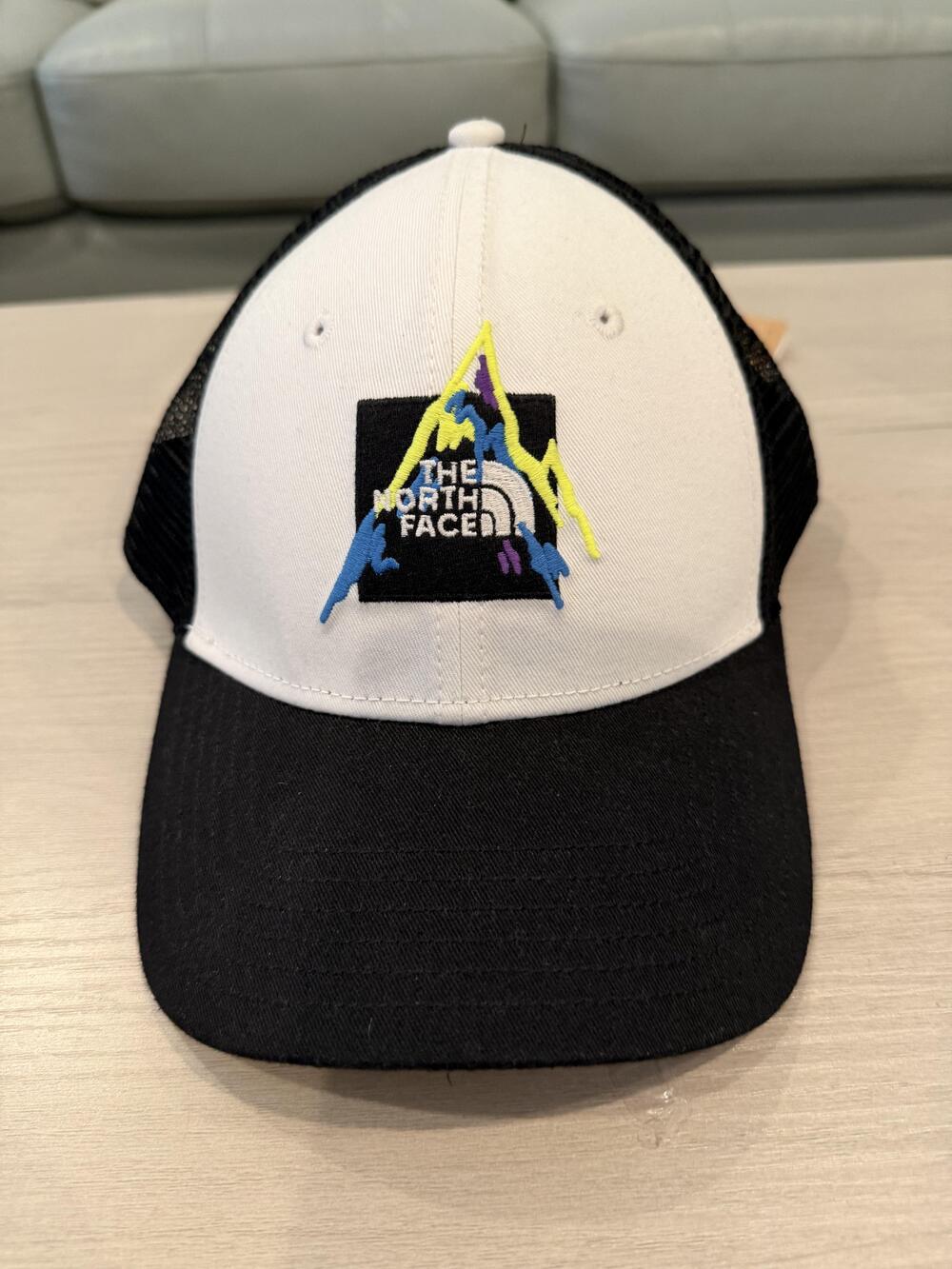 The North Face Hat Cap Snap Back Mens One Size Black EMB Mudder Trucker Mesh